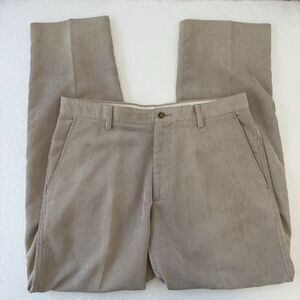 FootJoy Corduroy Pants 34x32 Beige Flat Front Straight Leg FJ Men's Pants 34"